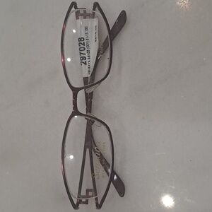 NWT RX-ABLE SENSAYA Stainless Steel Burgundy eyeglass frames SEN55